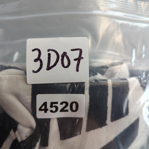 Nike Hoodie Mens Large White Black All Over Swoosh Logo Pullover Sweatshirt - Picture 12 of 12